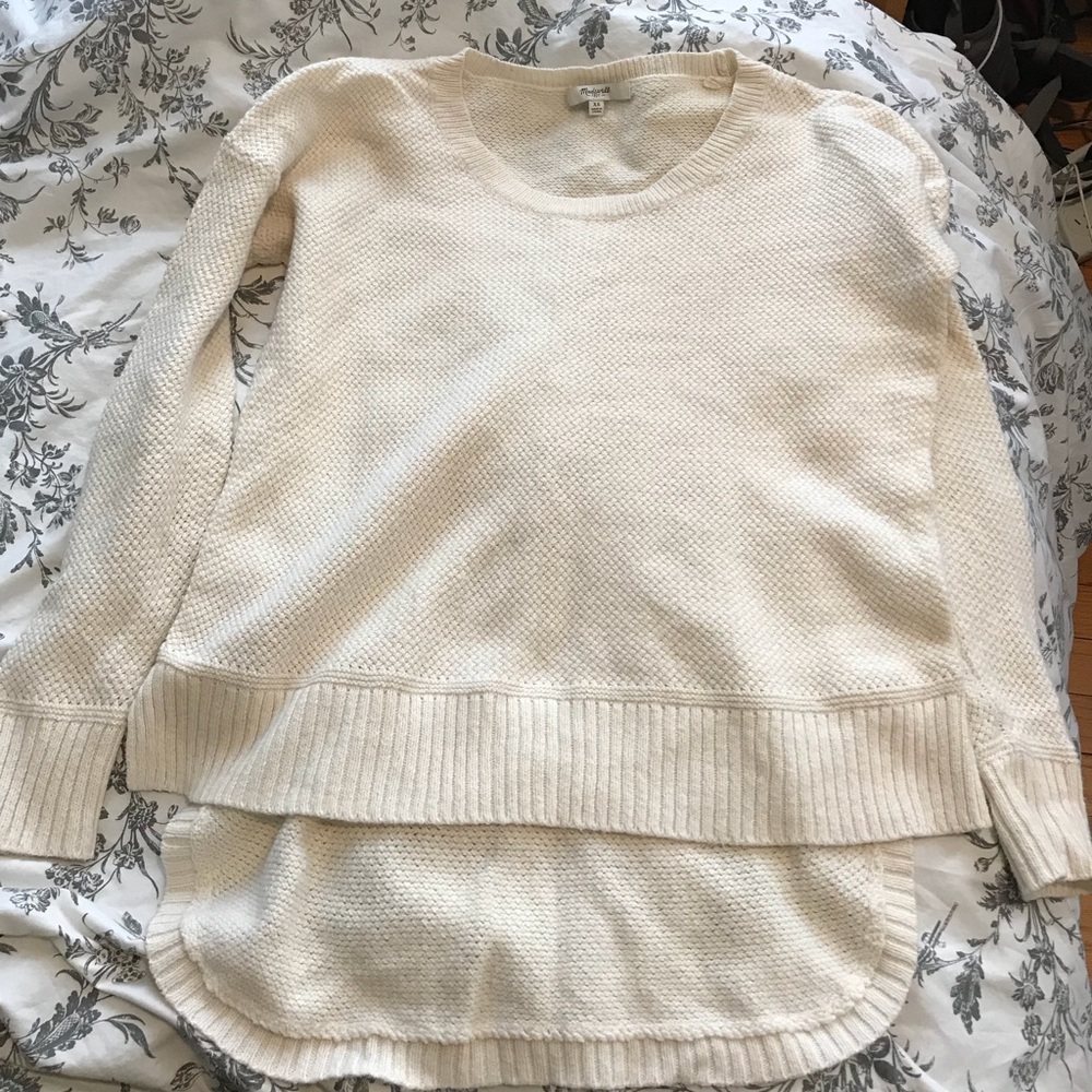 XS Madewell Sweater! Worn once! Cream.